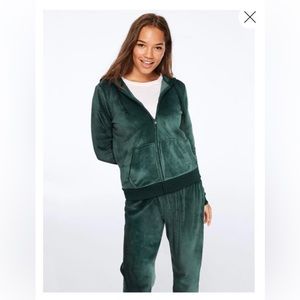 PINK Velour 2 pc Track Suit Hoodie & Joggers